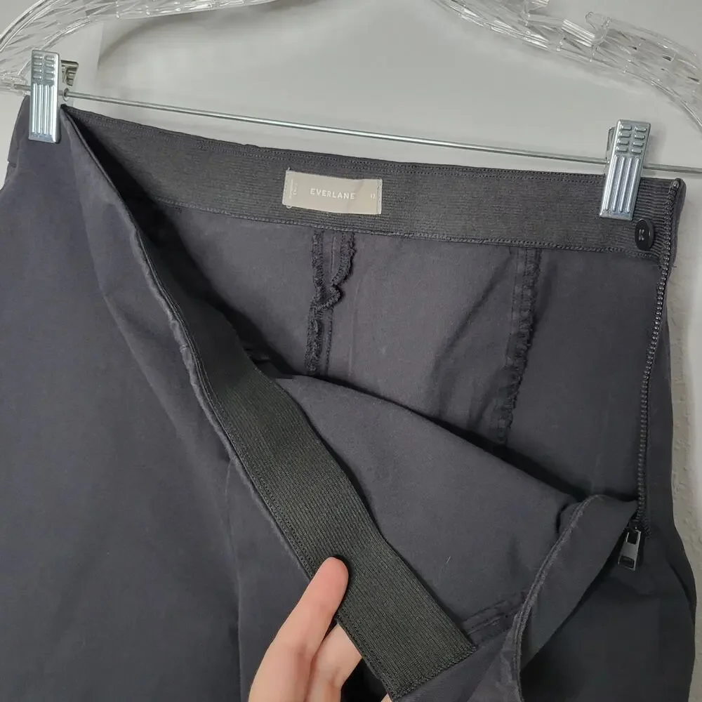 Everlane Black Side Zip Stretch Cotton Pants